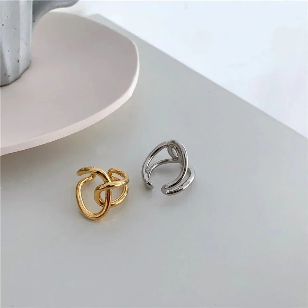 COPY - *Gold/Sterling Silver Knot Cross Adjustable Ring 5